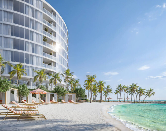 Luxury hotel and a beach